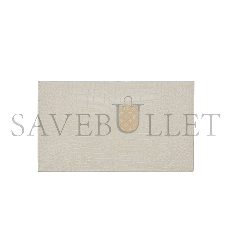 YSL UPTOWN POUCH IN CROCODILE-EMBOSSED 565739 (27*16*2cm)